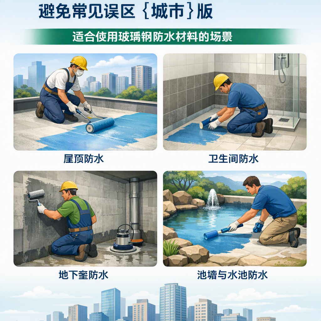玻璃钢防水材料施工注意事项,避免常见误区 淮南 版