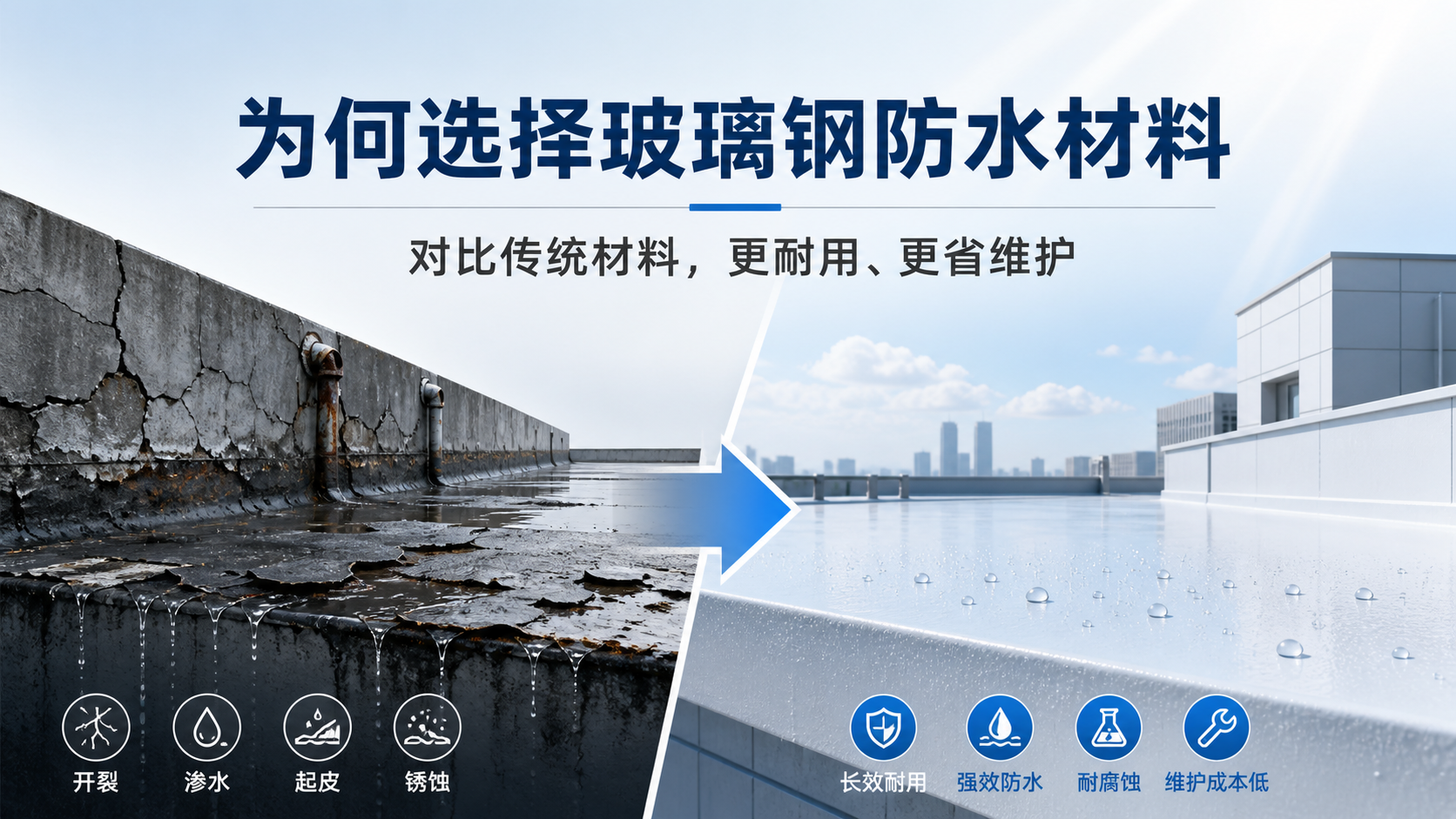 在淮南，为何选择玻璃钢防水材料而非传统材料