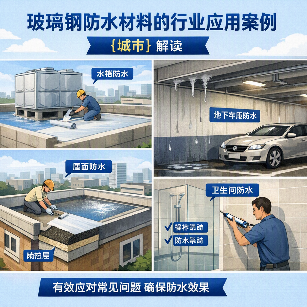 玻璃钢防水材料的行业应用案例，淮南解读
